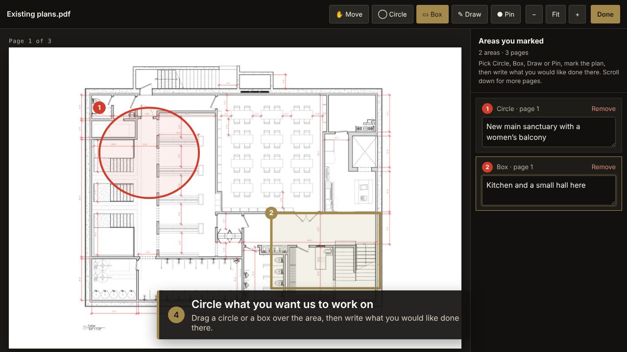 Step 4: Circle what you want us to work on