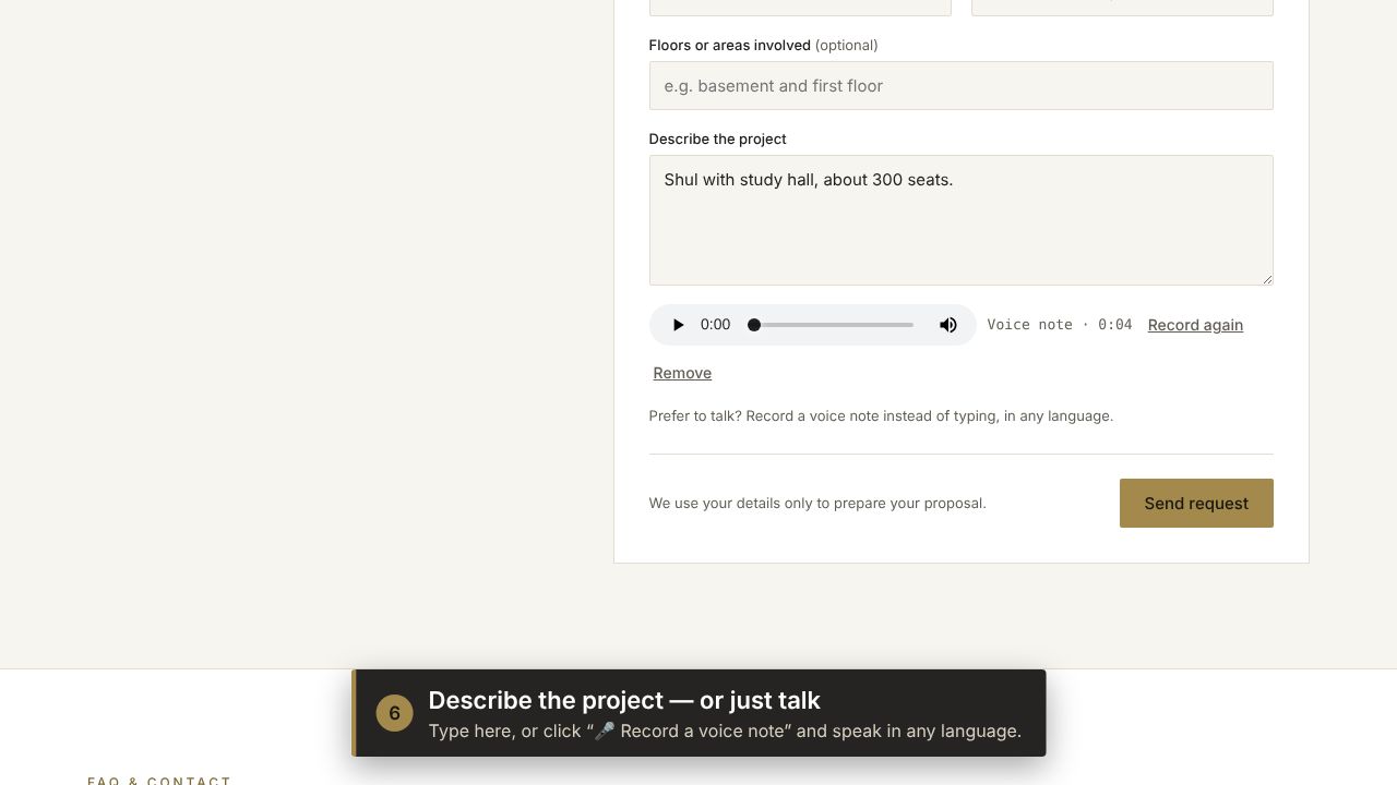 Step 6: Describe the project, or just talk